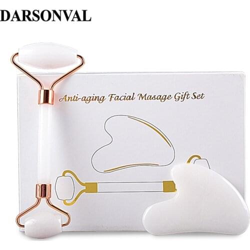 Facial Massage Jade Roller For Face Lifting Tool Natural White Porcelain Jade Slimming Face Massager Beauty Skin Care Tools
