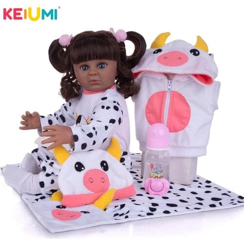 KEIUMI Bebe Doll Reborn 20 Inch Lifelike Toys Children Kids Playmate Dolls Creative Birthday Gifts For Girls
