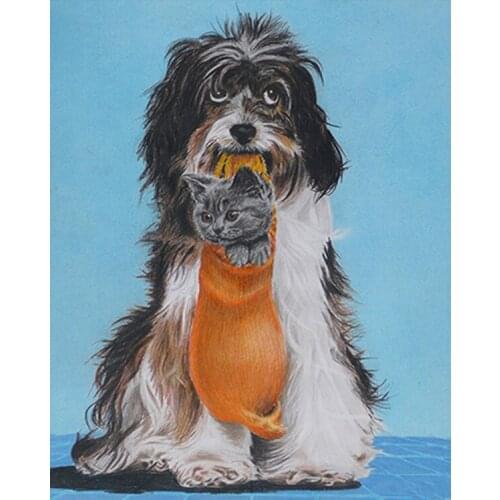 Love.Thanks Animal Diamond Art Dog 5D Diamond Painting Embroidery Kit Diamond Painting Full Drill Kits Rhinestone