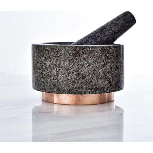 Fashion Manual Garlic Marble Grinder Food Utensils Pulverizer Mill Masher Kitchen Pestle Mortar Moledor Kitchen Tools EH50GR