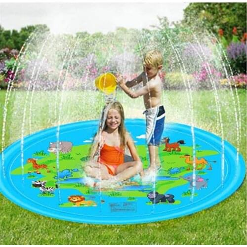 Inflatable Sprinkler Pad Garden Sprinkler Outdoor Play Mat Childrens Family Game Column Fountain Floating Pool Toy