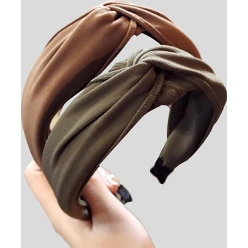 New Non-slip Resilience Retro Solid Wide Headband Hair Band Hair Hoop Bezel Women Girls Hairbands Hair Accessories Headwear