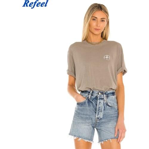 Solid Casual T-shirt Women Summer Basic Short Sleeve Coffee Oversized Cotton Tee Shirt Women Korean Tops