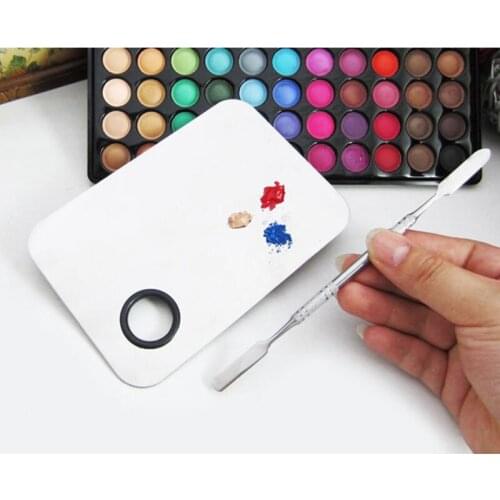 Professional Makeup Palette Nail Stamping Plates Polish Gel Mixing Spatula Foundation Eyeshadow Stainless Steel Rod Manicure