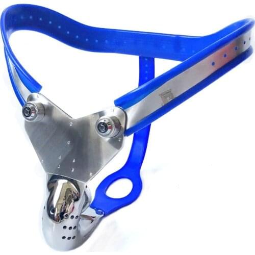 Stainless Steel Pink Silicone Male Chastity Belt BDSM Bondage Cbt Pants Metal Chastity Lock Device Cock Cage Sex Toys For Men