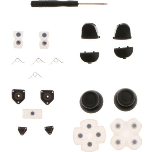 Replacement L1 R1 L2 R2 Trigger Buttons Springs Thumb Sticks Conductive for Playstation4 PS4 PRO Slim Controller - Set of 20