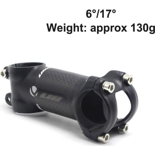 Carbon stem 31.8mm 6/17 Degree Road/MTB 3K Carbon fiber Stems Mountain Bike Cycling Parts positive and negative Bicycle Stem