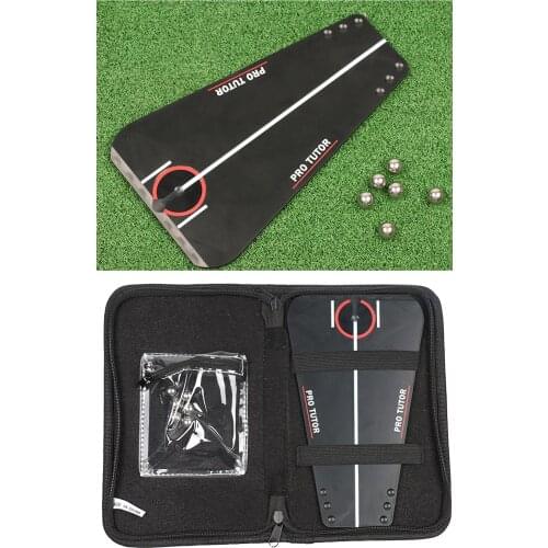 Golf Putting Alignment Mirror, Portable Swing Training Aids, Practice Putting Trainer, Compact Size, Easy to Carry and Store