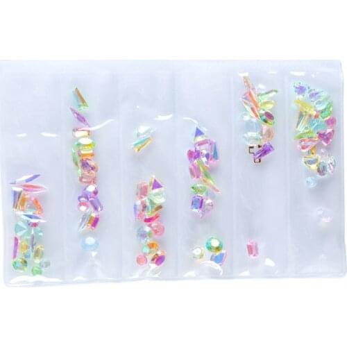 1 Pack AB Glass Nail Rhinestones Diamond Teardrop Horse Eye Crystals Stones Shiny Gems Manicure Nails Art Decorations
