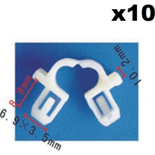 10pcs For Honda Acura Windshield Washer Rivet Retainer Clip 90652-SB2-023 Water-jet pipe clip