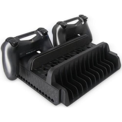 10PCS For PS4/PS4 Slim/PS4 PRO Vertical Stand with Cooling Fan Cooler Dual Controller Charger Charging Station for Playstation 4