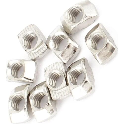 Top List 10pcs 20 Series Compatible Drop In Type M5 T Slot Nuts 10mm x 6mm x 4.5mm