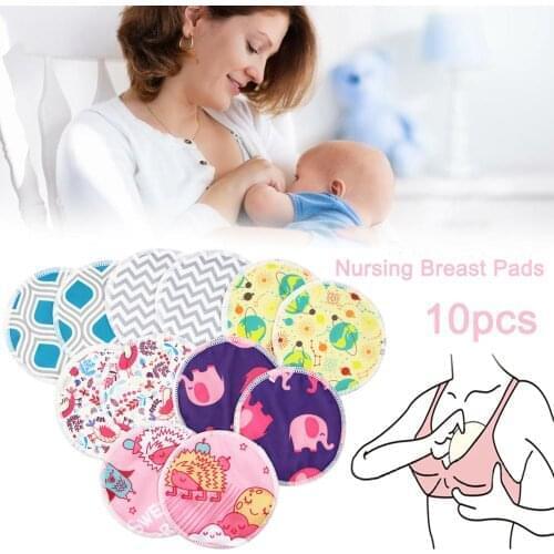 10PCS Reusable Bamboo Breast Pad Nursing Pads For Mum Washable Waterproof Pregnant 12cm,Bamboo Fabric Material Inner