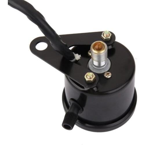 12V Universal Dual Odometer KM/H Speedometer Gauge LED Backlight Signal for Motorcycle (Black)