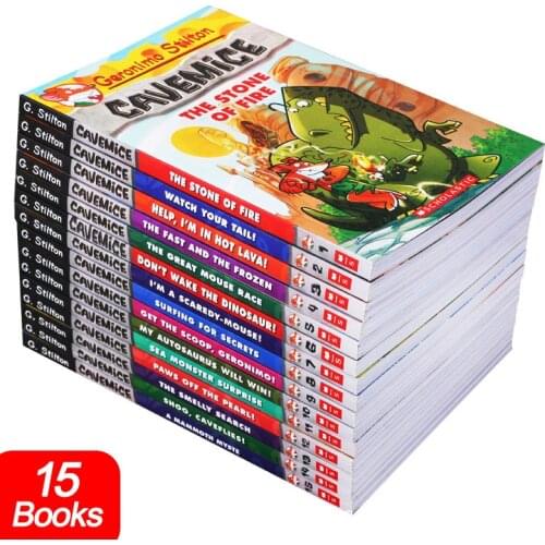 15 Books Geronimo Stilton Cave Childrens Image Book Reading Book Young Adult Novels English Comic Books for 5-12 Years Old Book