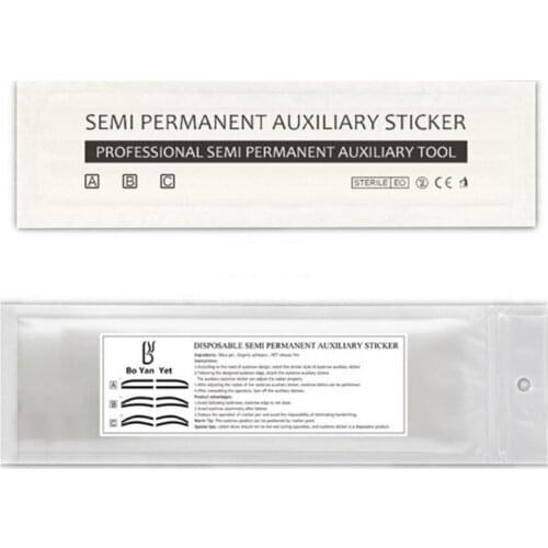 6 Pair Disposable Tattoo Shaping Auxiliary Sticker Templates Eyebrow Stencil Semi Permanent Makeup Tool