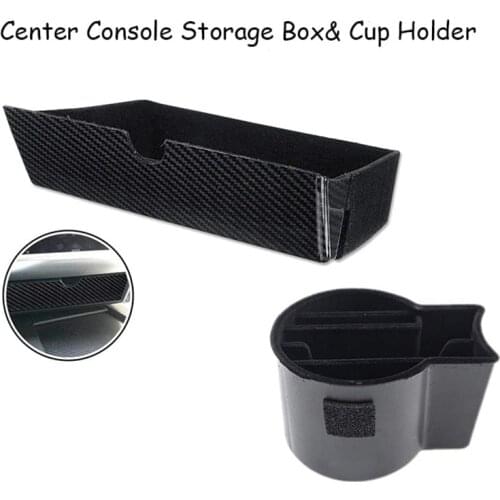 AU04 -Car Style Center Console Storage Box Drawer Tray Cup Holder for Tesla Model X Model S 2012 -2019