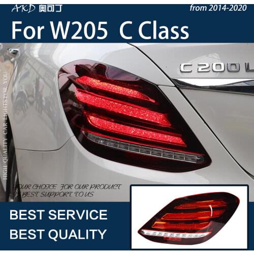 AKD Car Styling For Benz W205 2014-2021 LED Tail Light DRL Dynamic Signal Rear Fog Lamp LED Highlight Reversing Light Assembly