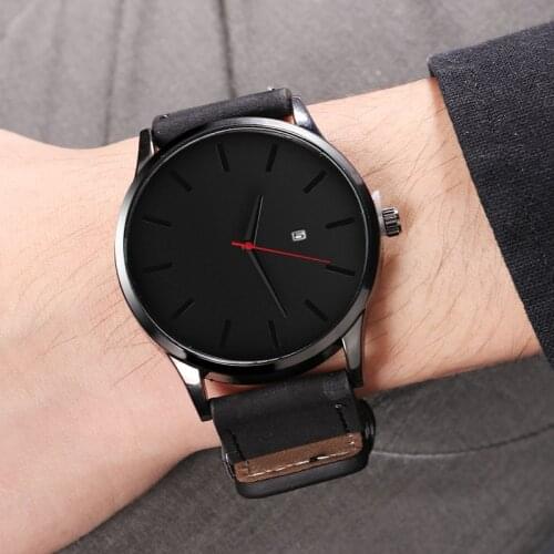 Erkek kol saati Fashion Sport Watch Men Watch Leather Mens Watch Men Calendar Watches Male Clock reloj hombre relogio masculino