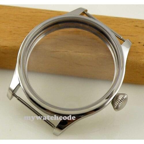 44mm Watch portuguese stainless steel CASE fit 6498 6497 eat movement3