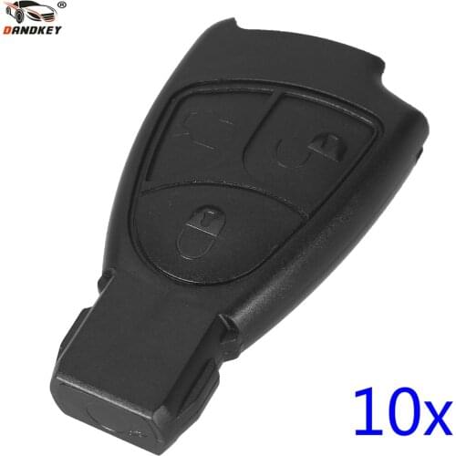 DANDKEY 10x 3 Buttons Remote Key Case Cover For Mercedes Benz B C E ML S CLK CL C180 1998-2004 W202 Fob Replacements