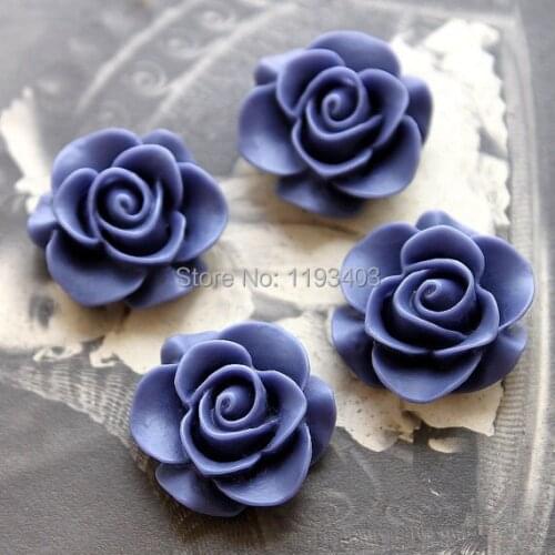 50PCS 20mm Gerbera Flower Resin Cabochon Jewelry Supplies Decoration DIY findings- (CAB-S-4)