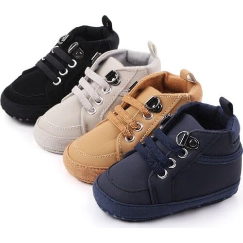 Baby Shoes Spring Autumn Pu Leather Baby Girl Boy Sneakers Newborn Casual Soft Sole Anti-Slip Toddler Infant First Walkers