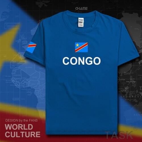 DR Congo men t shirt 2017 jersey nation 100% cotton t-shirt clothing tees country sporting COD DRC DROC Congo-Kinsha Congolese