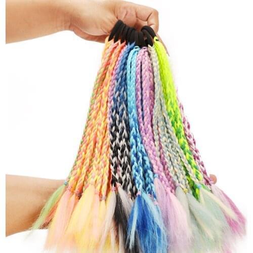 Girls Elastic Hair Band Twist Braid Rubber Thicker Hair Accessories Wig Ponytail Hair Ropes Kids Rope Hair Braider