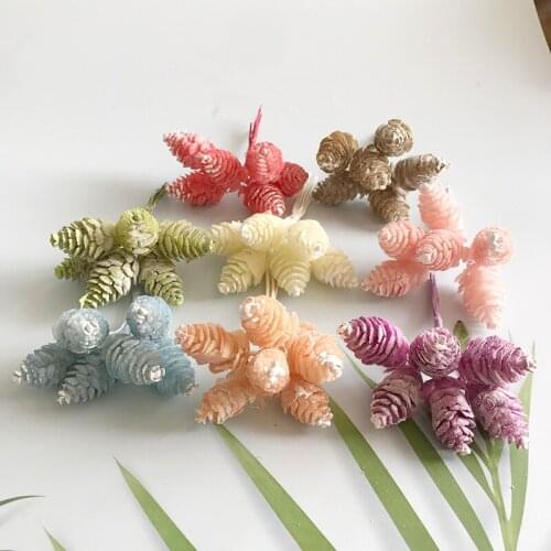 6PCS Artificial Plant Flower Home Decoration Artificial Flower Wreath Wreath Wedding Party DIY Decoration