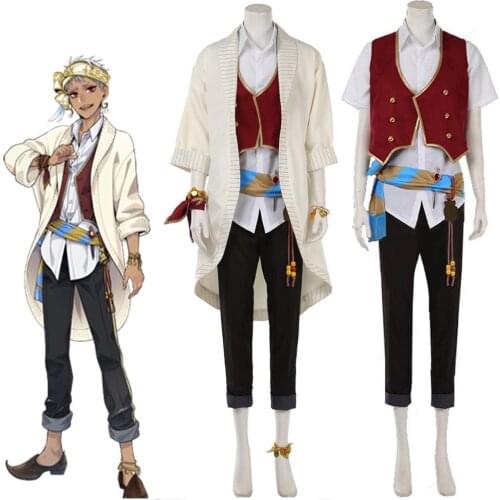Twisted-Wonderland Kalim Al-Asim SCARABIA Cosplay Costume Adult Uniform Outfit Halloween Carnival Suit
