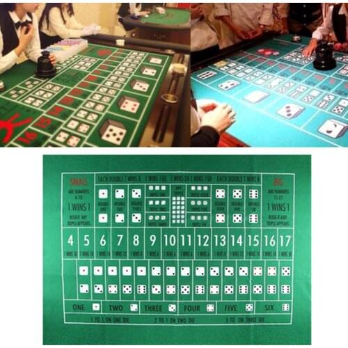 TX Hold'em Tablecloth 21 Points Dice Table Mat Casino Family Party Poker Game