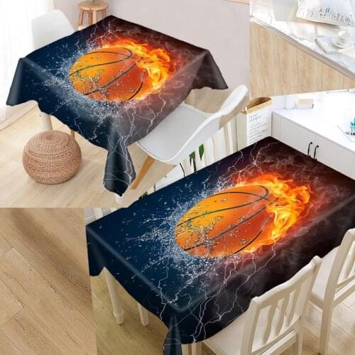 Best Baketball Custom Table Cloth Rectangular Oxford Print Waterproof Oilproof Square Table Cover Party Tablecloth