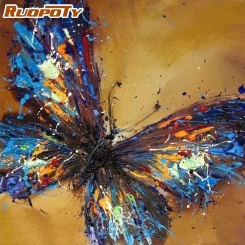 Butterfly Painting By Numbers Kit DIY Acrylic paint by numbers Picture HandPainted Oil Painting On Canvas For Wall Art Picture