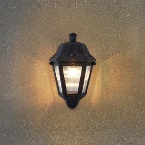 New Italian Wall Lamp Outdoor Villa Courtyard Balcony Gate Sconce Creative Half Hexagonal Wall Mounted Lighting