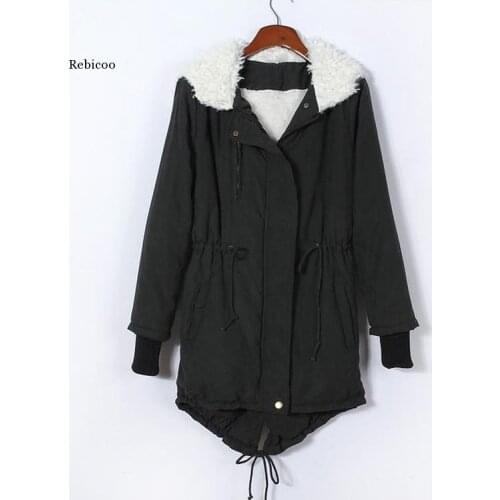 New Autumn Winter Women Coats Plus Size Casual Thick Dovetail Lambs Plush Hooded Cotton Coat for Women Large Outerwear