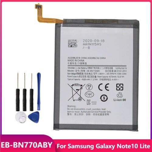 Original Phone Battery EB-BN770ABY For Samsung Galaxy Note10 Lite Replacement Rechargable Batteries 4500mAh With Free Tools
