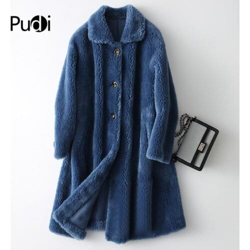 Aorice Women Winter Slim Style Real Wool Fur Coat Oversize Girl Female Warm Sheep Shearing Coats Lady Long Jackets A18214