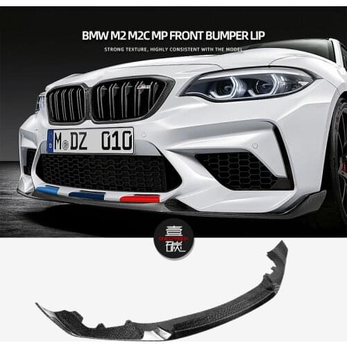 Front Bumper Lip Spoiler Splitters Apron for BMW M2 M2C MP Bumper 2016-2019 Carbon Fiber
