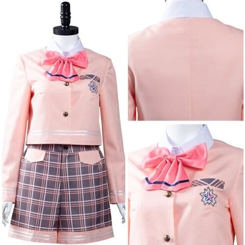 Aikatsu Planet! Cosplay Costumes Seirei High School Uniform Shirt Shorts Outfits Halloween Carnival Suit