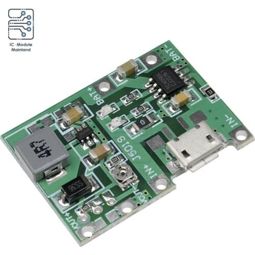 Micro USB 4.2V Lithium Li-ion 18650 Lithium Battery Charger Discharge Board DC-DC 4.5-8V to 4.3-27V Boost Module