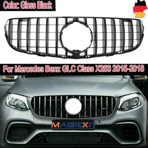 MagicKit GT Grill Gloss Black Grill For Mercedes GLC X253 Grille AMG 63 Look Panamericana