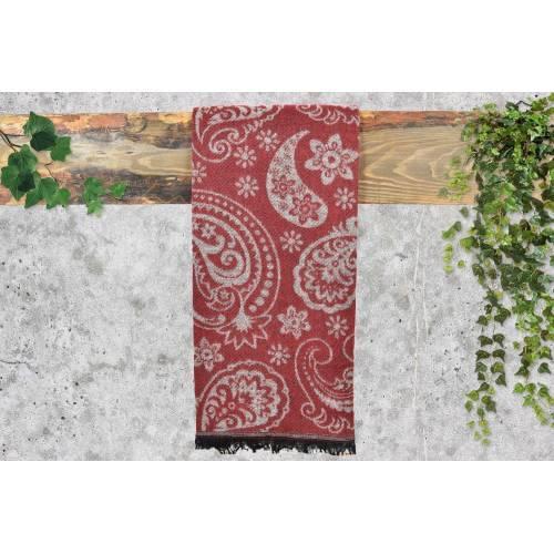 Ultra Luxury Women Shawl 90x170 cm Authentic Maxi Burgundy-Bone Hot Trend Elegant Famous Turkish Textile Production special Series Lady 'S Fashion Accessory