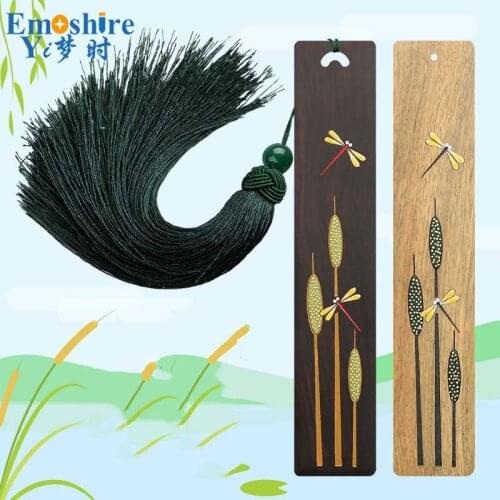 Hand-painted Classical Bookmarks Chinese Romantic Bookmarks Ebony Wood Bookmarks Exquisite Gift Creative Custom Gifts M098