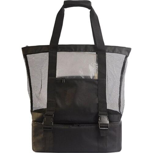 Multiple Pockets Mesh Storage Beach Picnic Travel Bag Tote Storage Pouch Handbag