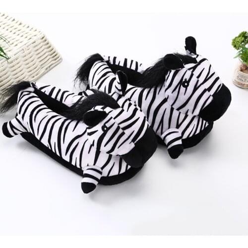 Zebra Timber Land Shoes Men Women Children Winter Warm Custom slippers Home House Slippers indoor lovers plush Velvet Shoes
