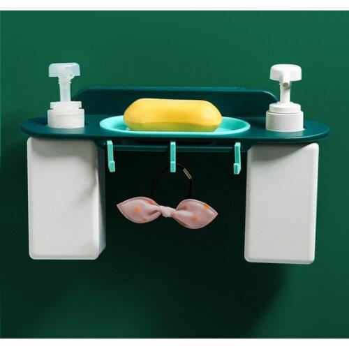 Strong Suction Cup Shower Gel Shampoo Water Bottle Rack Bathroom Wall Mounted Rack Hooks Soap Water Bottle Rack Holder