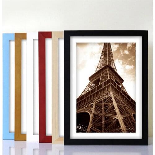 Nordic Simple Wooden Photo Frame A4 6inch 12inch Canvas Oil Painting Picture Wall Hanging Rectangle Frame for Home Decoration