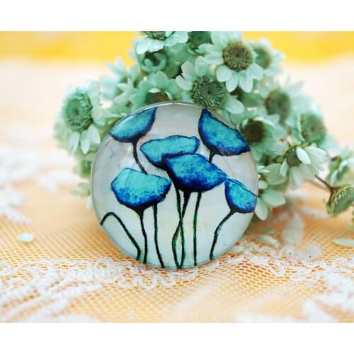 8MM-40MM Flower Glass Cabochon for make bracelet necklace Jewelry for women 2019 earring pins brooch craft supply