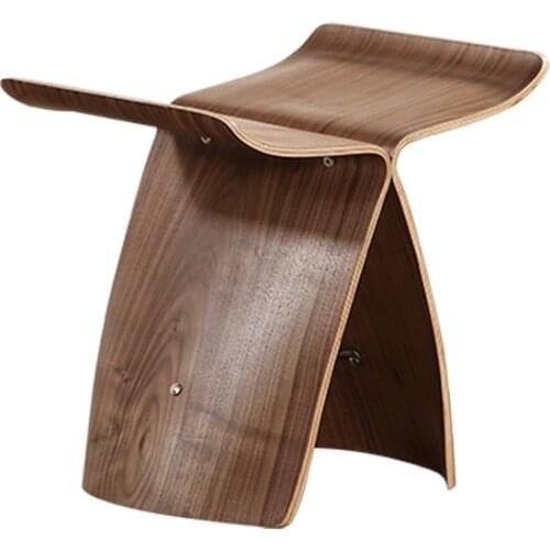 Butterfly Stool Made from Ash Plywood 3 Colors Natural/Black/Walnut Stool Chair For Living Room, Bedroom Wooden Stool Display